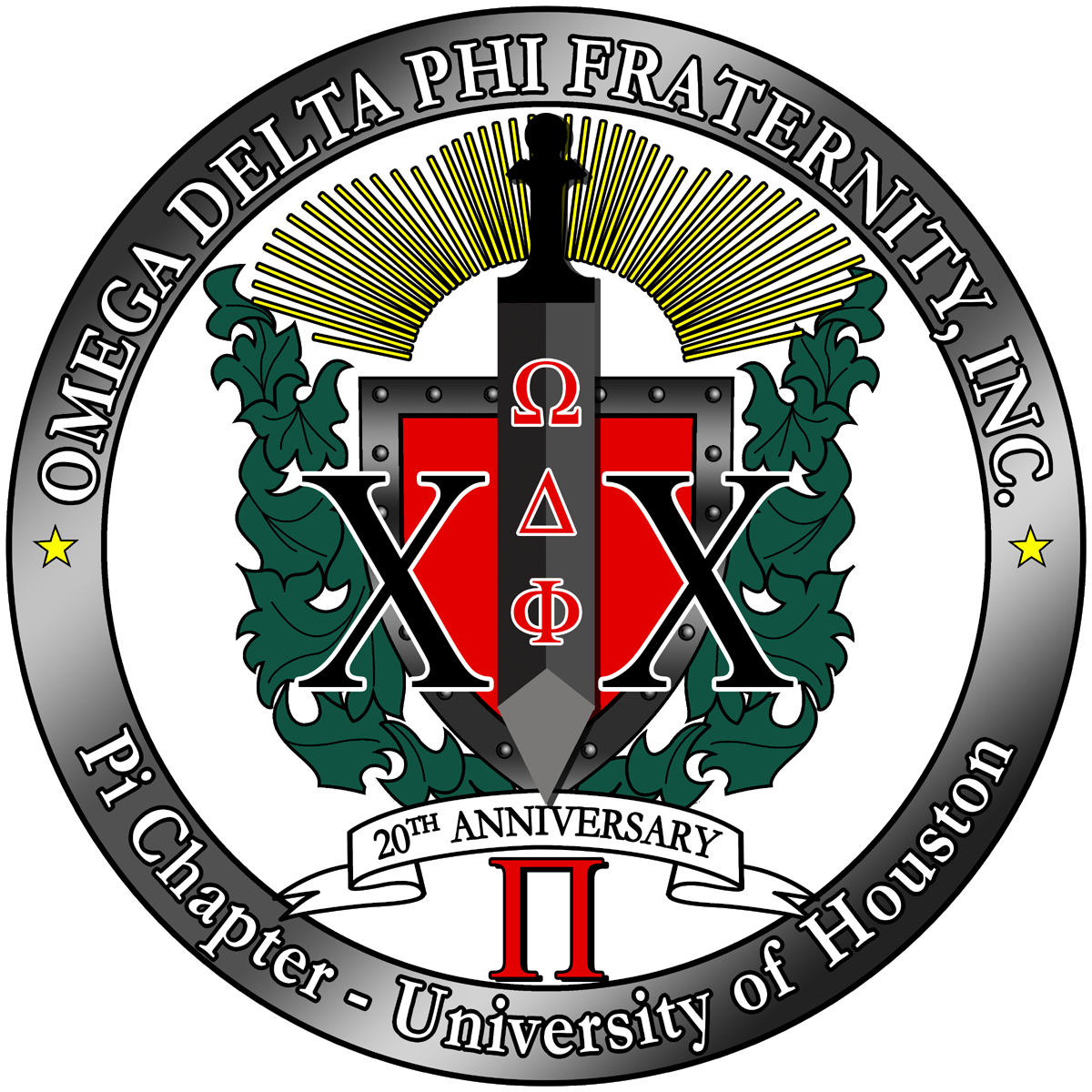 ODPhi Pi Chapter 20th Anniversary logo